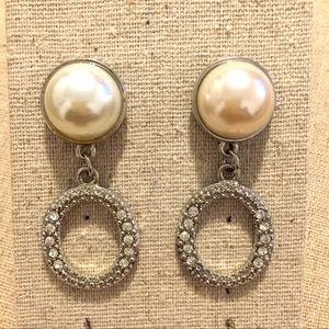 Nordstrom | Earrings | Pearl with Crystal Drops